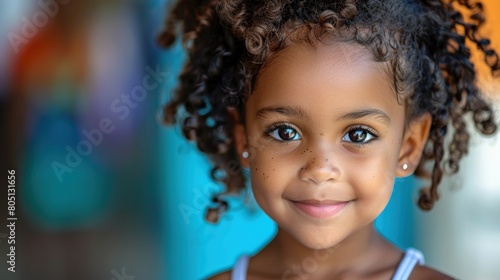 Close-Up of Child With Curly Hair