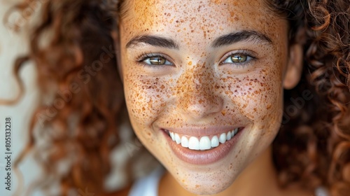 Smiling Woman With Freckles