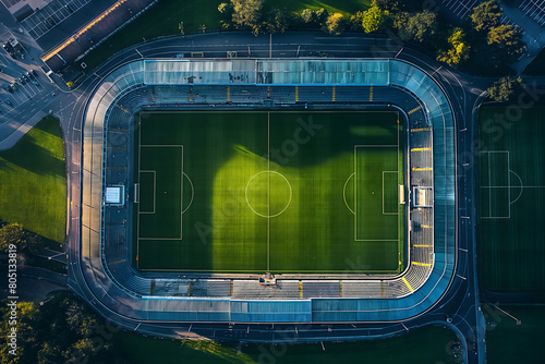Wallpaper Mural Photo top view of a soccer stadium Torontodigital.ca