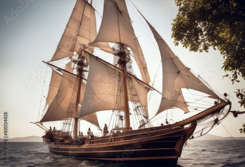 'wooden tall sailing vintage ships ship sail ocean sea transportation navigation merchant trade pirate nautical maritime historic vessel wind sailboat regatta'