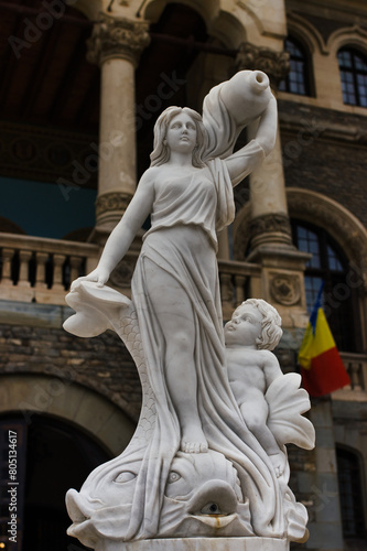 Statue in the garden of Cantacuzino Busteni Castle, Romania, Travel Inspirations