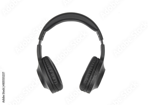 Wireless headphones close up isolated on a white background