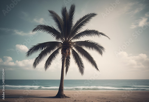 palm tree on minimal background