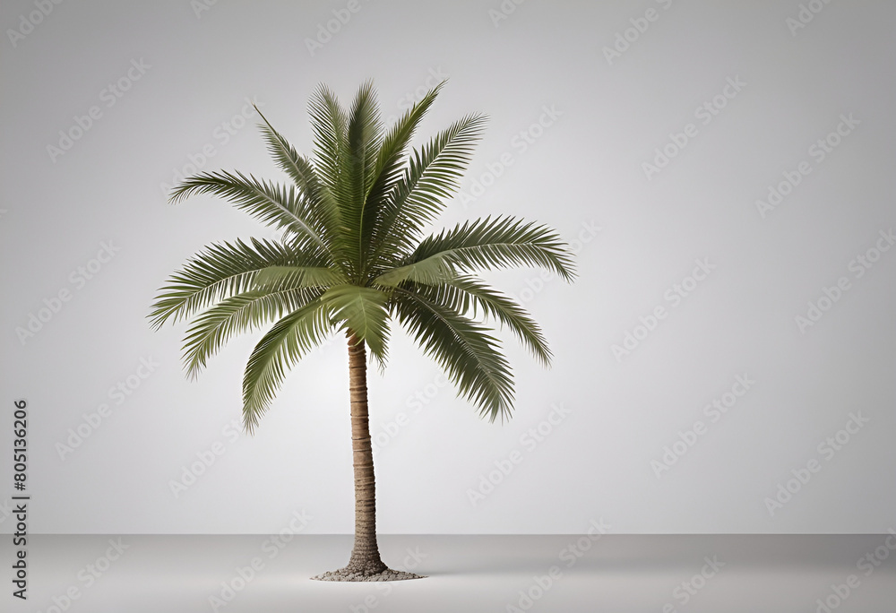 Obraz premium palm tree on minimal background
