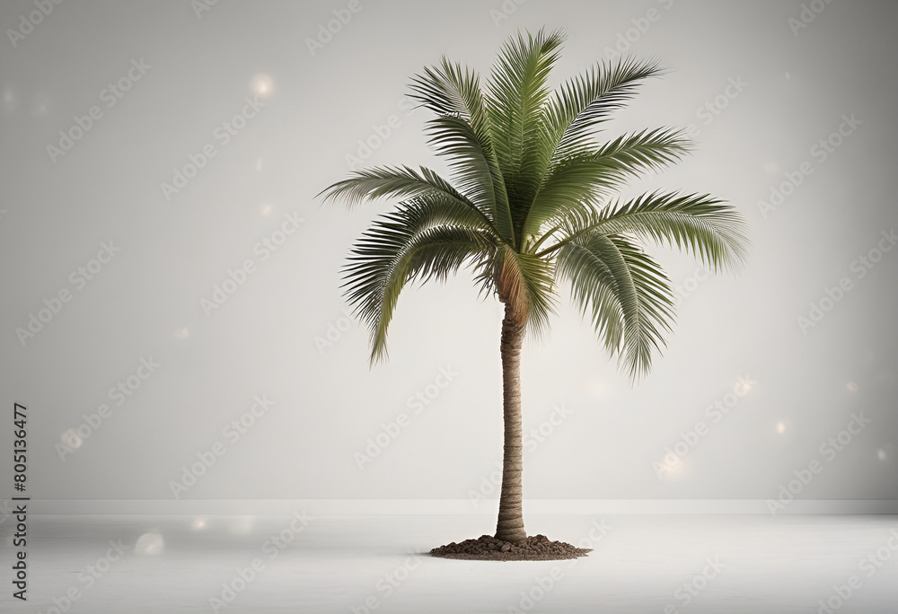 Obraz premium palm tree on minimal background