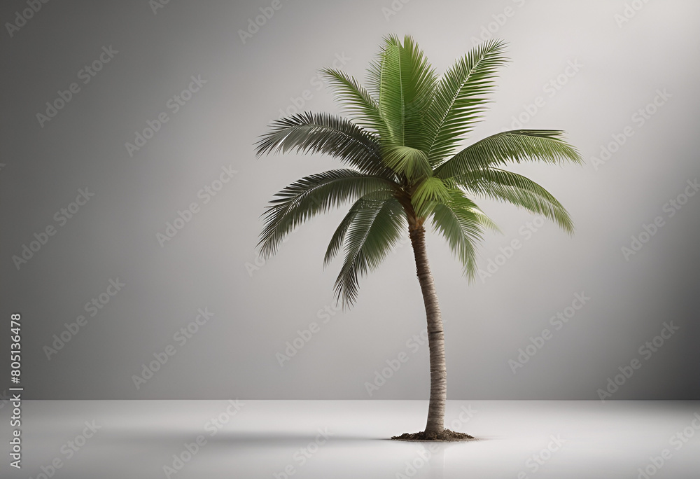 Obraz premium palm tree on minimal background