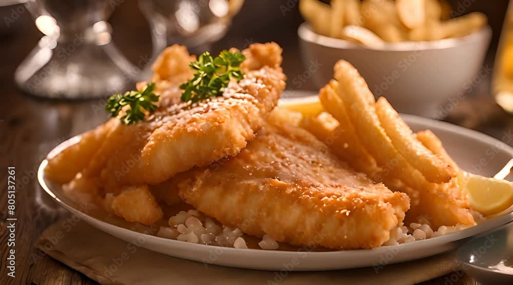 A Culinary Canvas: The Golden-Brown Brushstrokes of Fish and Chips A Culinary Canvas: The Golden-Brown Brushstrokes of Fish and Chips