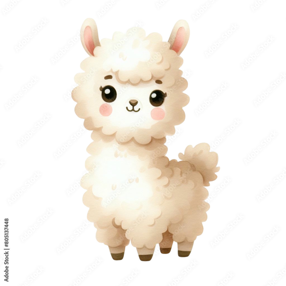 watercolor graphics cute white llama watercolor graphics cute white llama