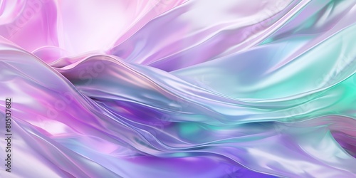 Wallpaper Mural Abstract of pink, blue and green texture silk material pattern wave surface in aesthetics style background scene Torontodigital.ca