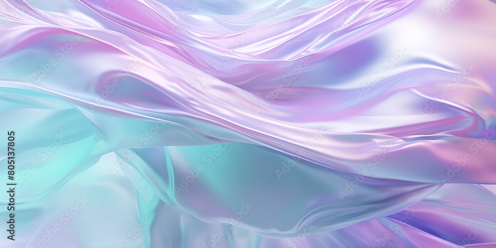 Abstract of pink, blue and green texture silk material pattern wave surface in aesthetics style background scene Abstract of pink, blue and green texture silk material pattern wave surface in aesthetics style background scene