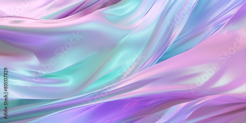 Wallpaper Mural Abstract of pink, blue and green texture silk material pattern wave surface in aesthetics style background scene Torontodigital.ca