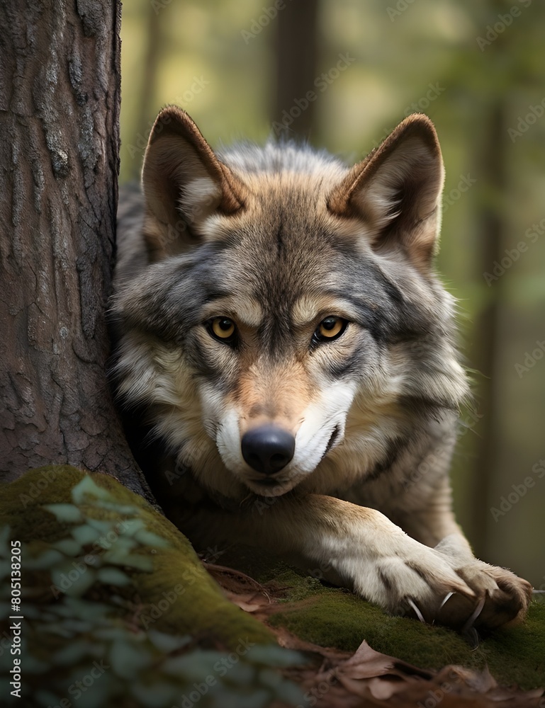 Wolf in the forest