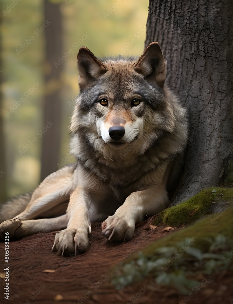 Wolf in the forest Wolf in the forest
