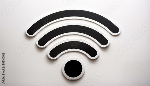 con free wifi signal in white backraund  photo