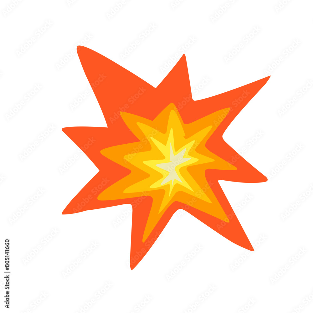 Vector illustration of a collision emoticon Vector illustration of a collision emoticon