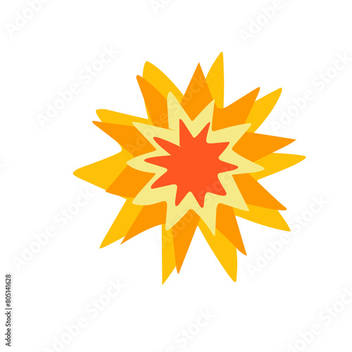 Vector illustration of a collision emoticon