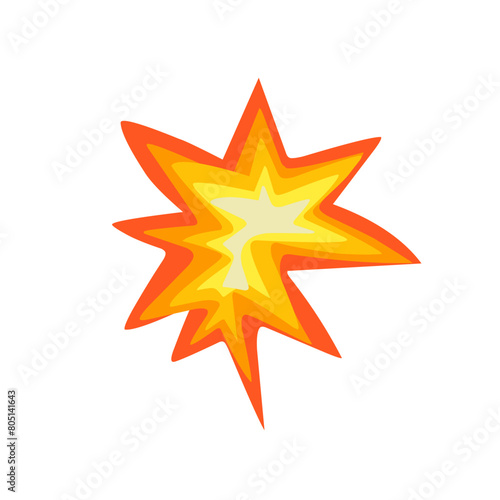 Vector illustration of a collision emoticon