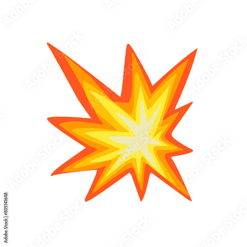 Vector illustration of a collision emoticon