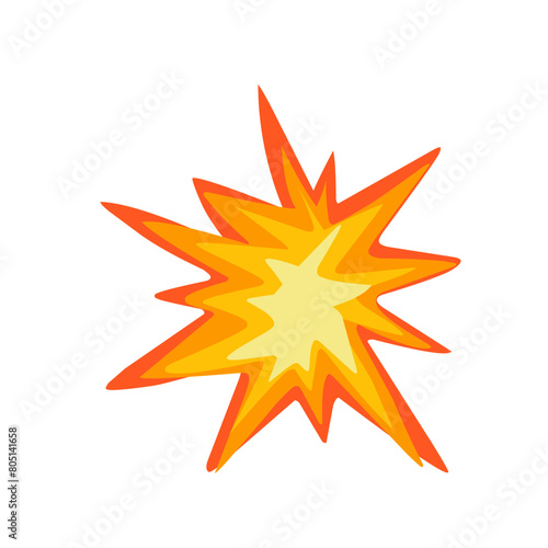 Vector illustration of a collision emoticon