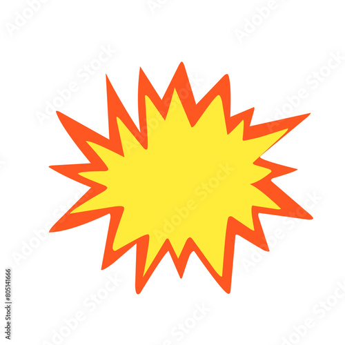 Vector illustration of a collision emoticon