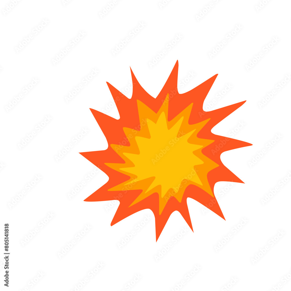 Vector illustration of a collision emoticon Vector illustration of a collision emoticon