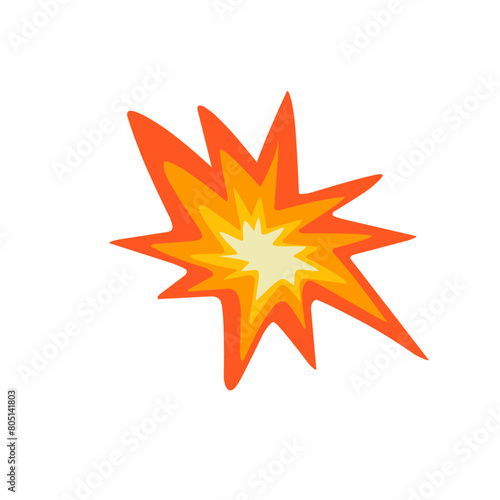 Vector illustration of a collision emoticon