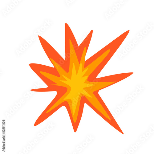 Vector illustration of a collision emoticon