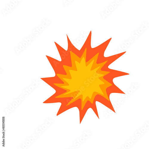 Vector illustration of a collision emoticon