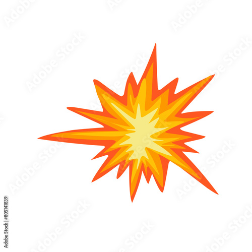 Vector illustration of a collision emoticon