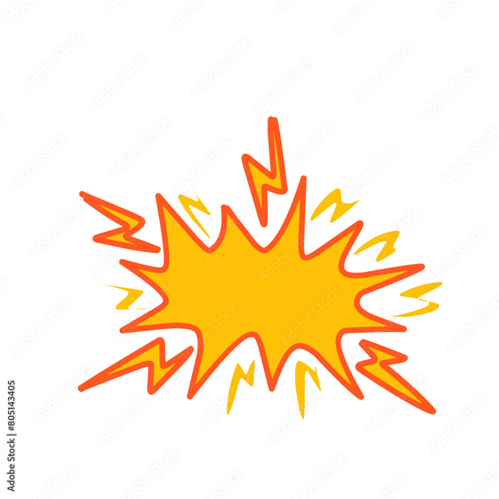 Illustration of cartoon explosion Illustration of cartoon explosion