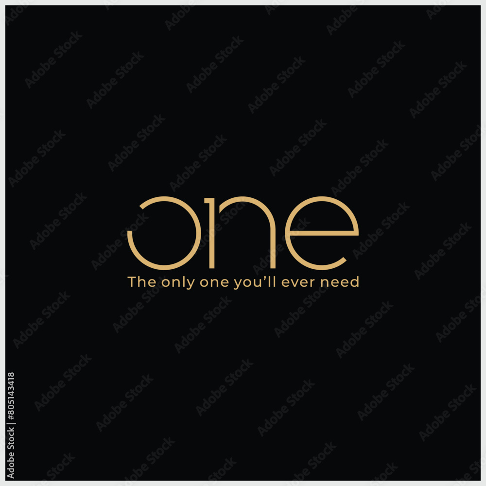 one logo written in gold with a modern concept one logo written in gold with a modern concept