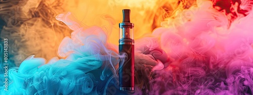 colored smoke electronic cigarette close-up © Anna