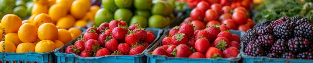 Fresh Produce Display at Local Farmers Market Fresh Produce Display at Local Farmers Market