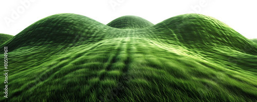 Green hill isolated on transparent background