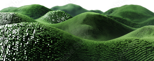 Green hill isolated on transparent background