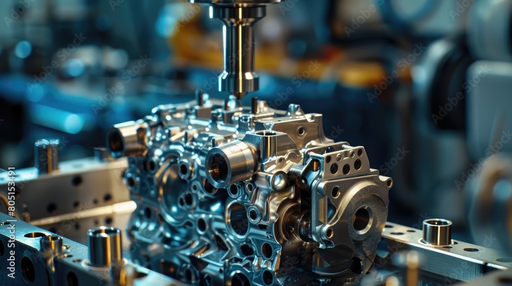 Measurement and control of the dimensions of a metal engine block part ...