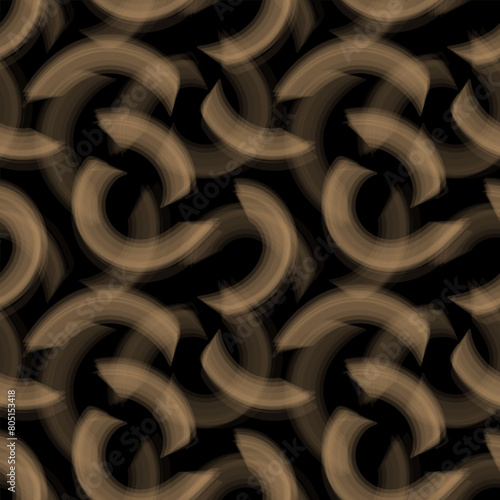 Black Gold Linear Markings Seamless Pattren 