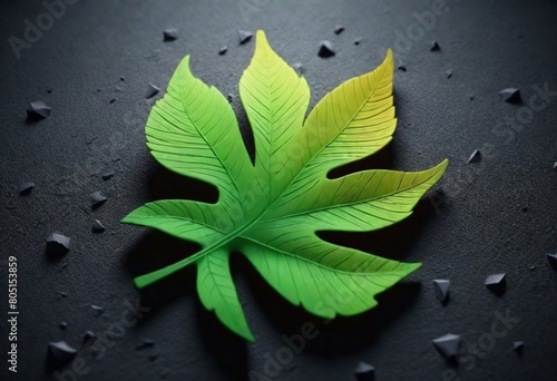 3d model Create a leaf logo with overlapping layer (11)