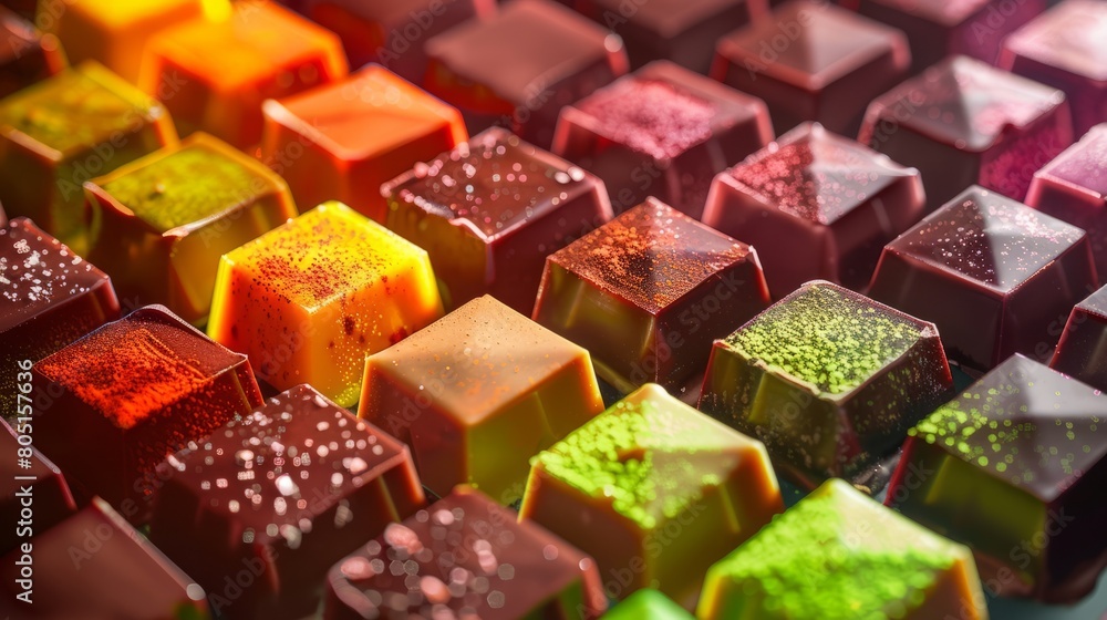A colorful chocolate A colorful chocolate