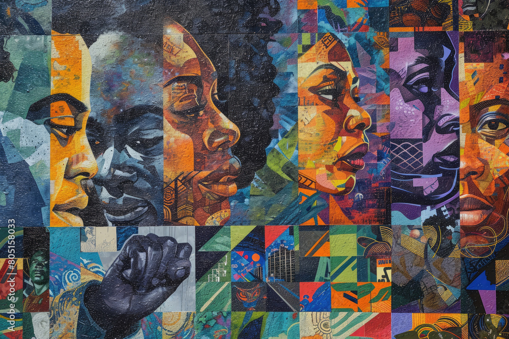 Obraz premium Juneteenth Street Art: Black History and Resilience