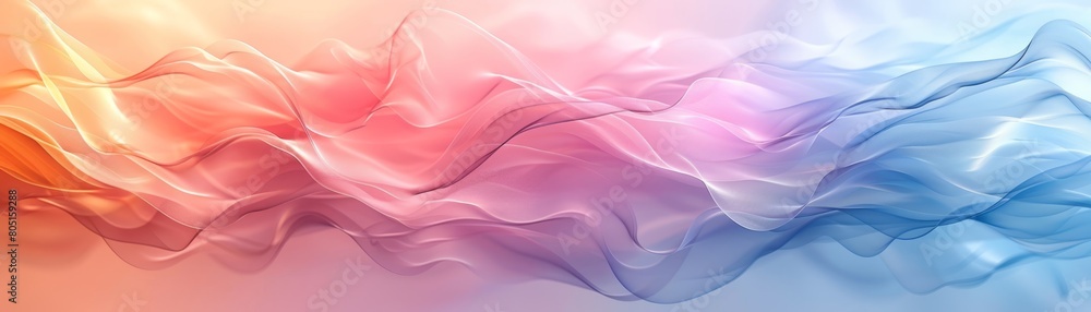 Obraz premium seamless abstract gradient background with smooth transitions between pastel pink and serene blue