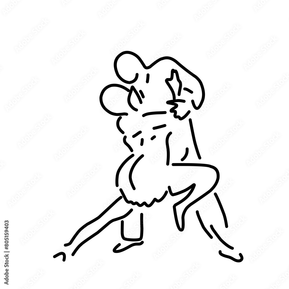 dancing couple line icon dancing couple line icon