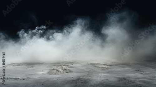  Smoke On Cement Floor With Defocused Fog for present product