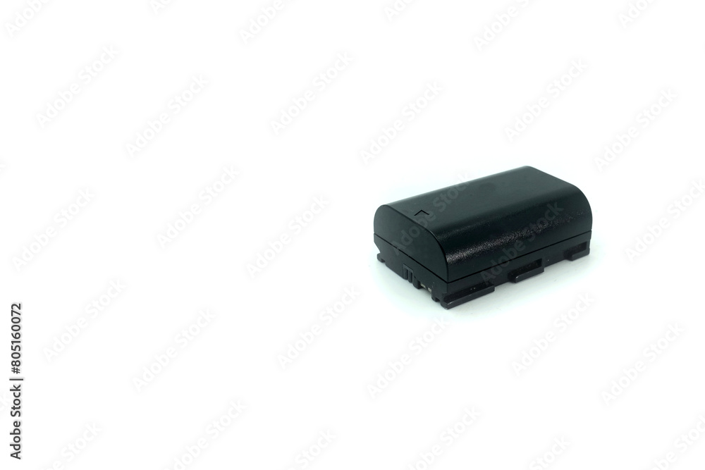 Battery for DSLR camera isolated on white background Battery for DSLR camera isolated on white background