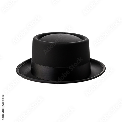 Cylinder black hat isolated on transparent background