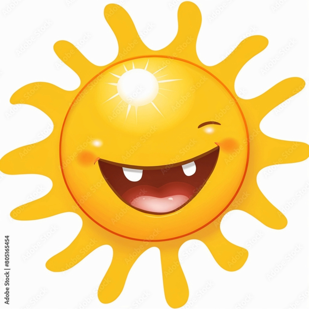 Fototapeta premium sun cartoon illustration Generated by Ai 