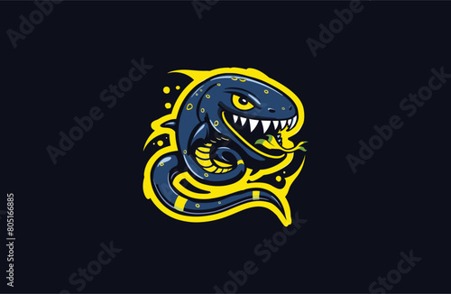 Catfish vector illustration flat design logo