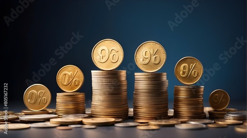 euro coins on a black background photo