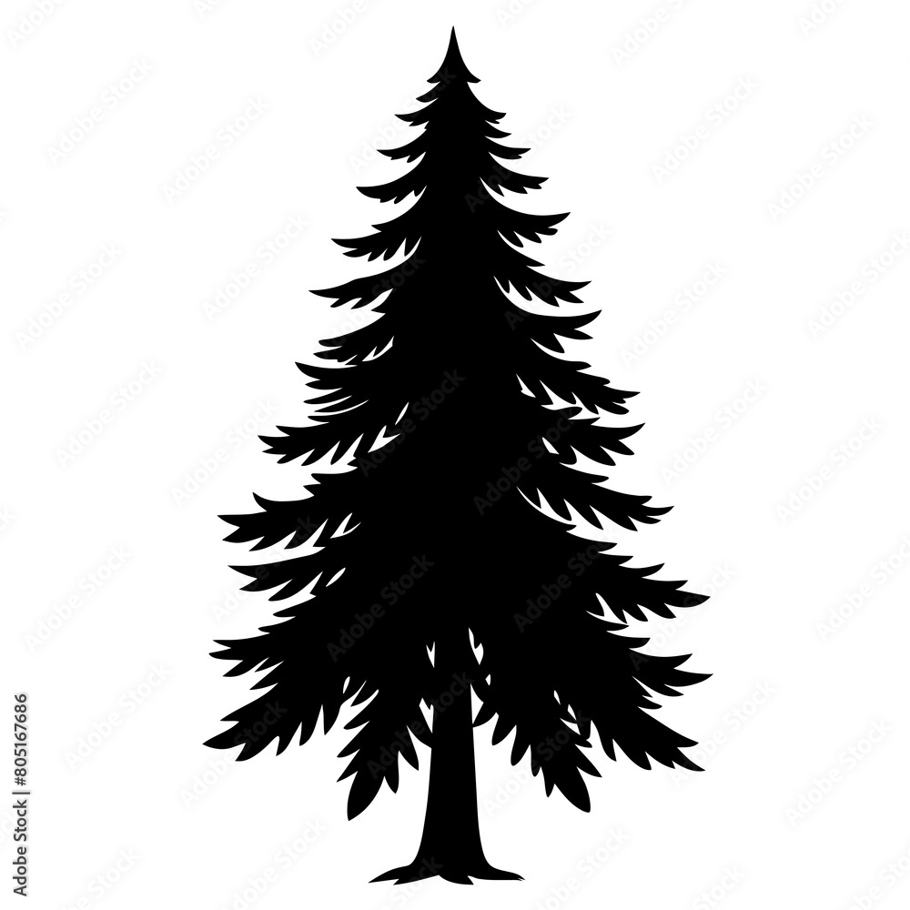Obraz premium christmas tree isolated