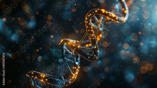 Delving into the Complexity of the DNA Double Helix Strand Against a Fascinating Science Background